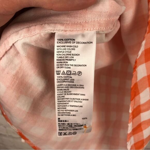 Tommy Bahama Orange Plaid Women's Sz Large - Picture 6 of 9